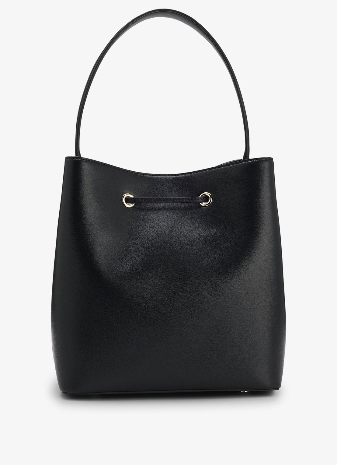BOSS Sandy Bucket schoudertas met logo - detail zwart