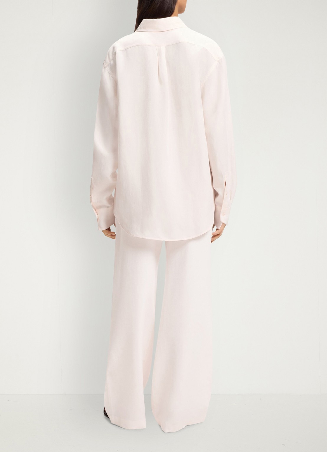 BOSS Saturday blouse met borstzak - achterkant 3 light/pastel pink-680 / roze