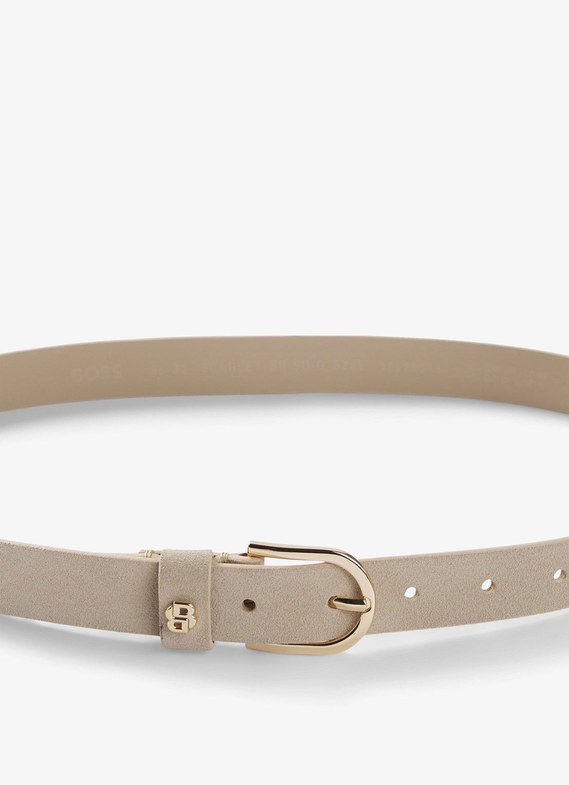 BOSS Scarlet riem van kalfsleer - detail 5 beige