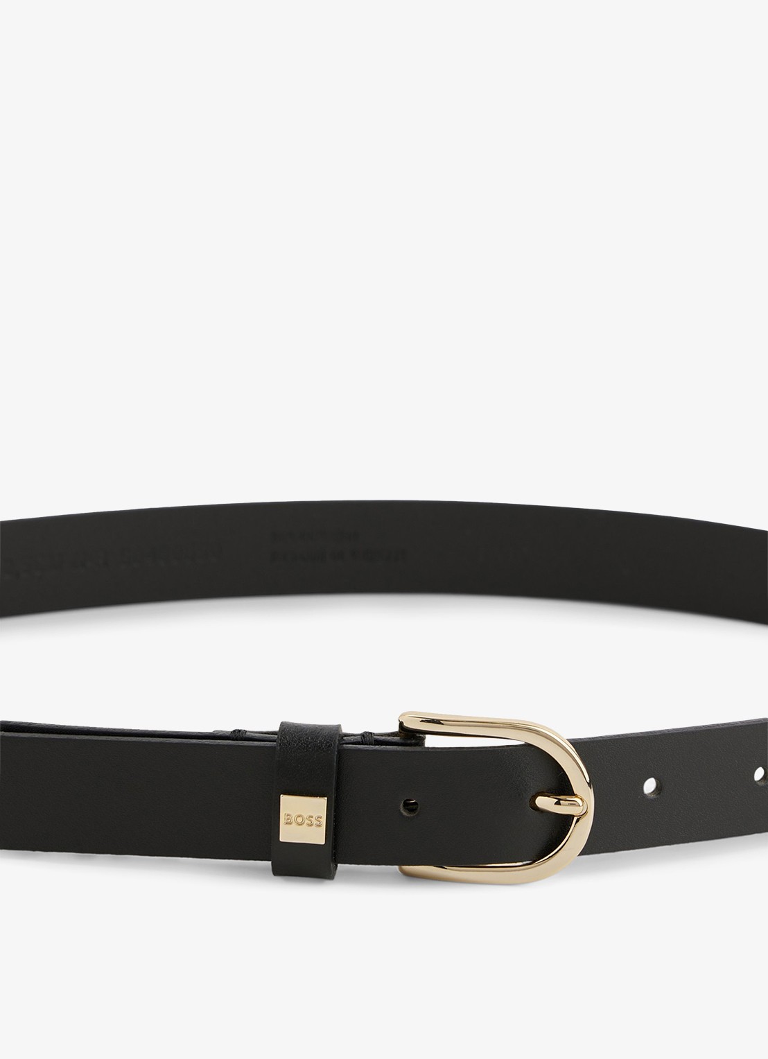 BOSS Scarlet riem van leer - detail 5 zwart
