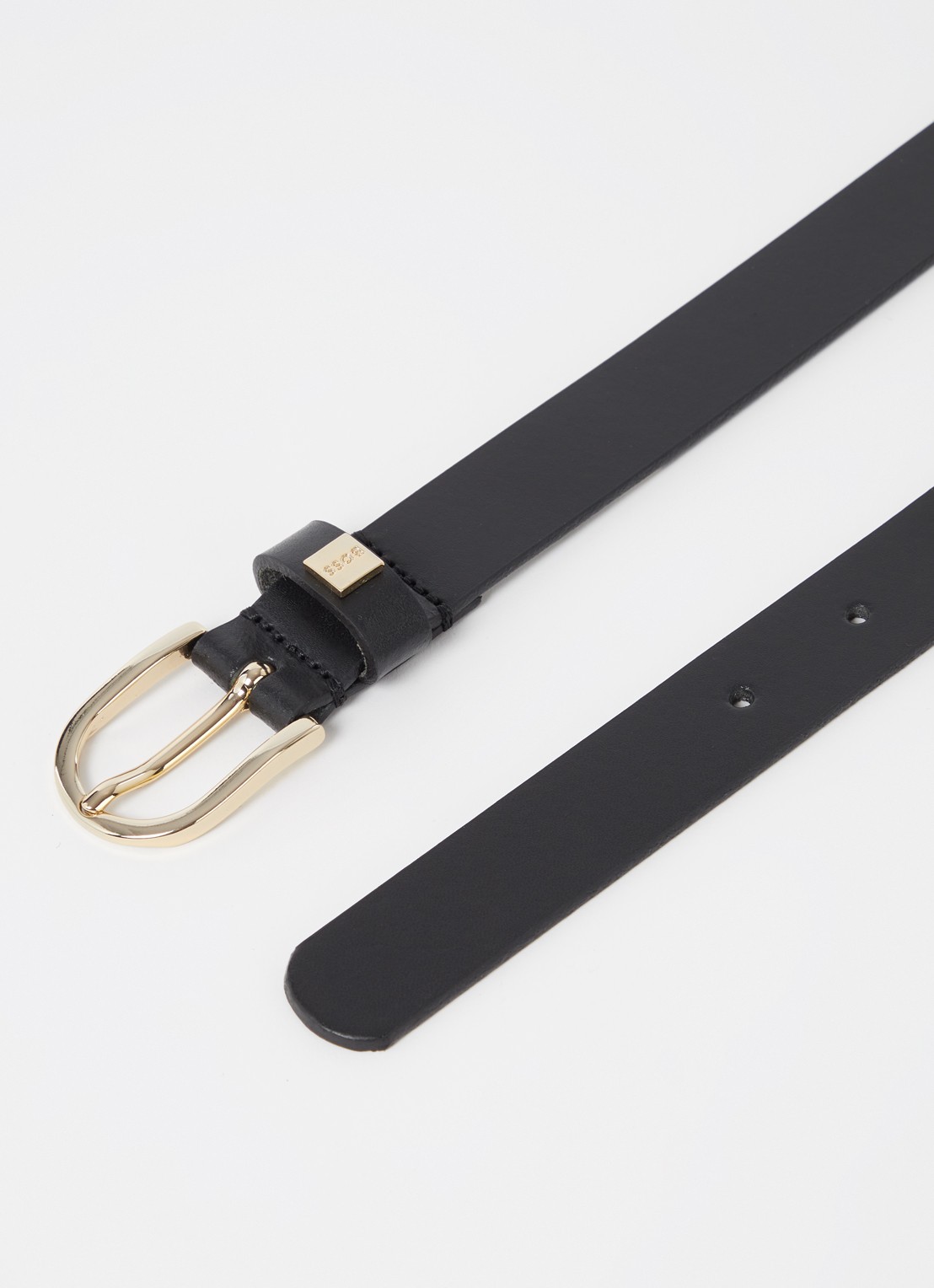 BOSS Scarlet riem van leer - detail 6 zwart