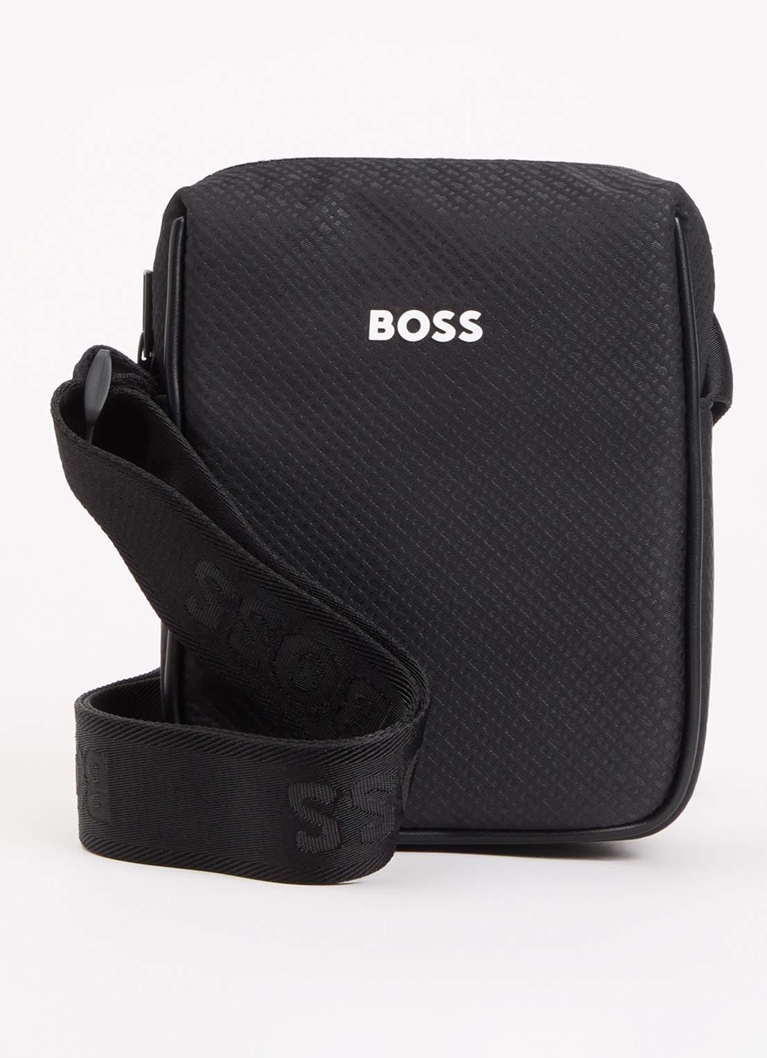 BOSS Schoudertas met logo  - voorkant 2 zwart