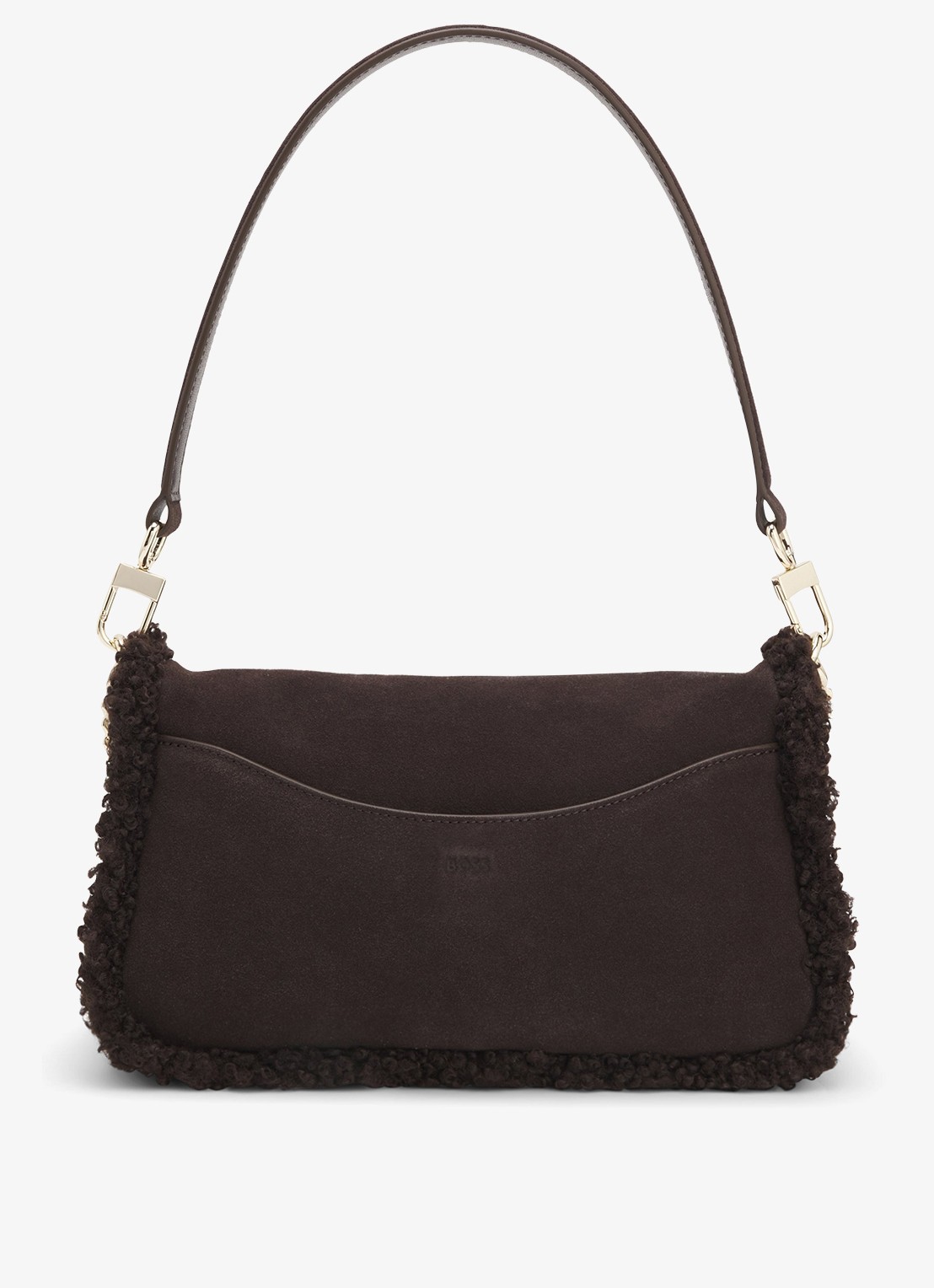 BOSS Schoudertas met logo - achterkant 4 dark brown-208 / bruin