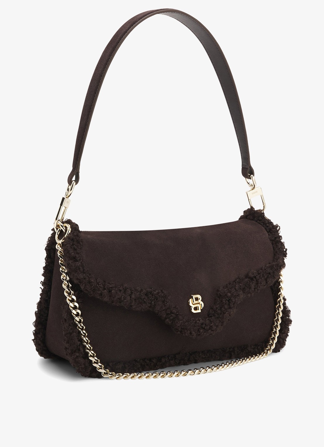 BOSS Schoudertas met logo - detail 3 dark brown-208 / bruin