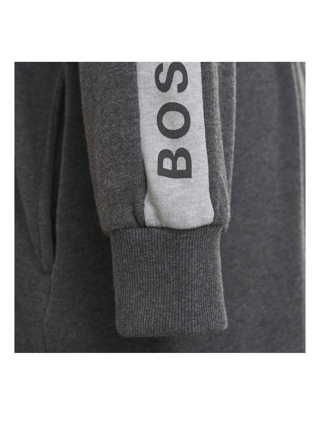 BOSS Sen badjas in katoenblend - 375g/m² - achterkant 3 antraciet