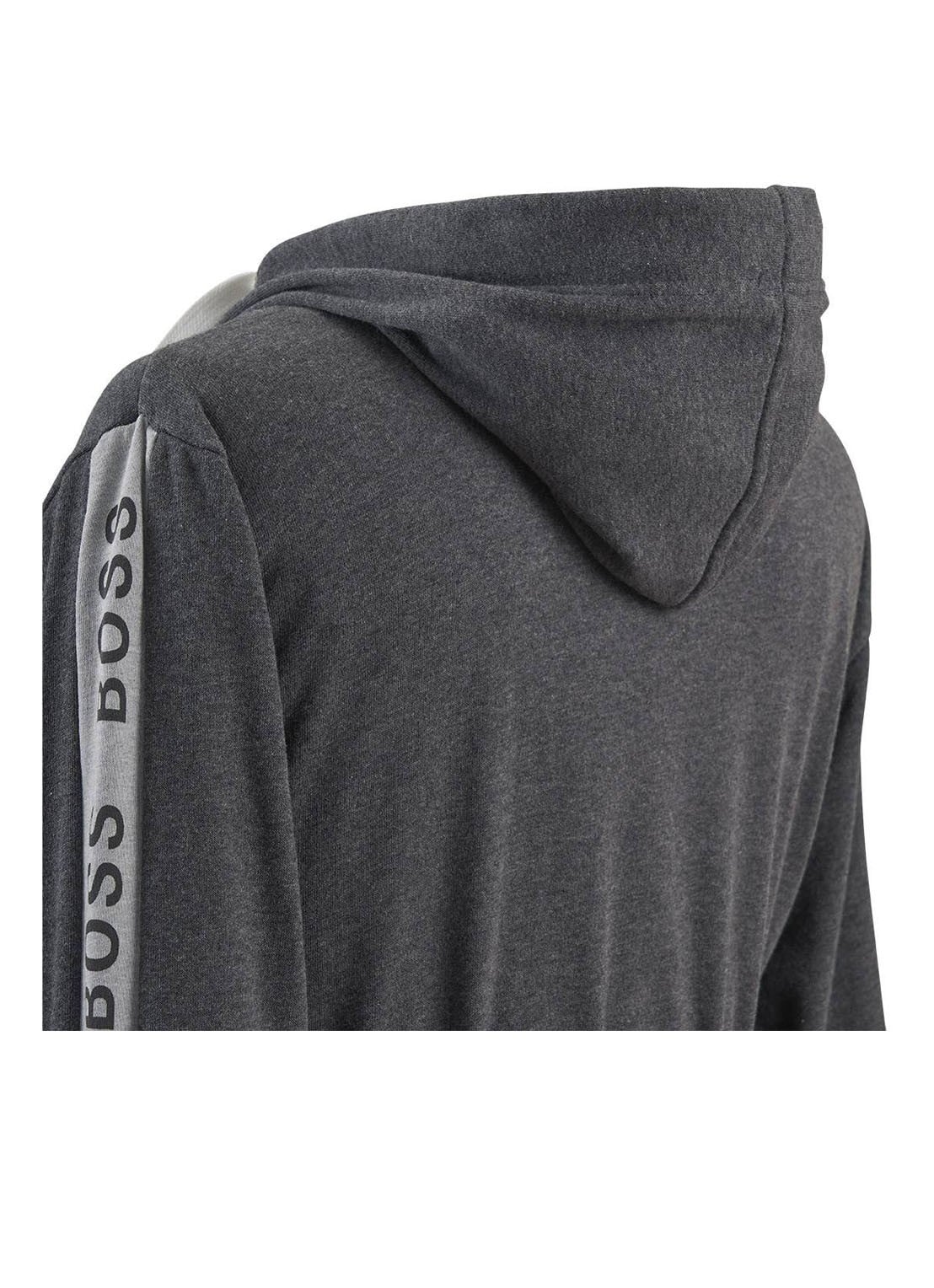 BOSS Sen badjas in katoenblend - 375g/m² - detail 4 antraciet