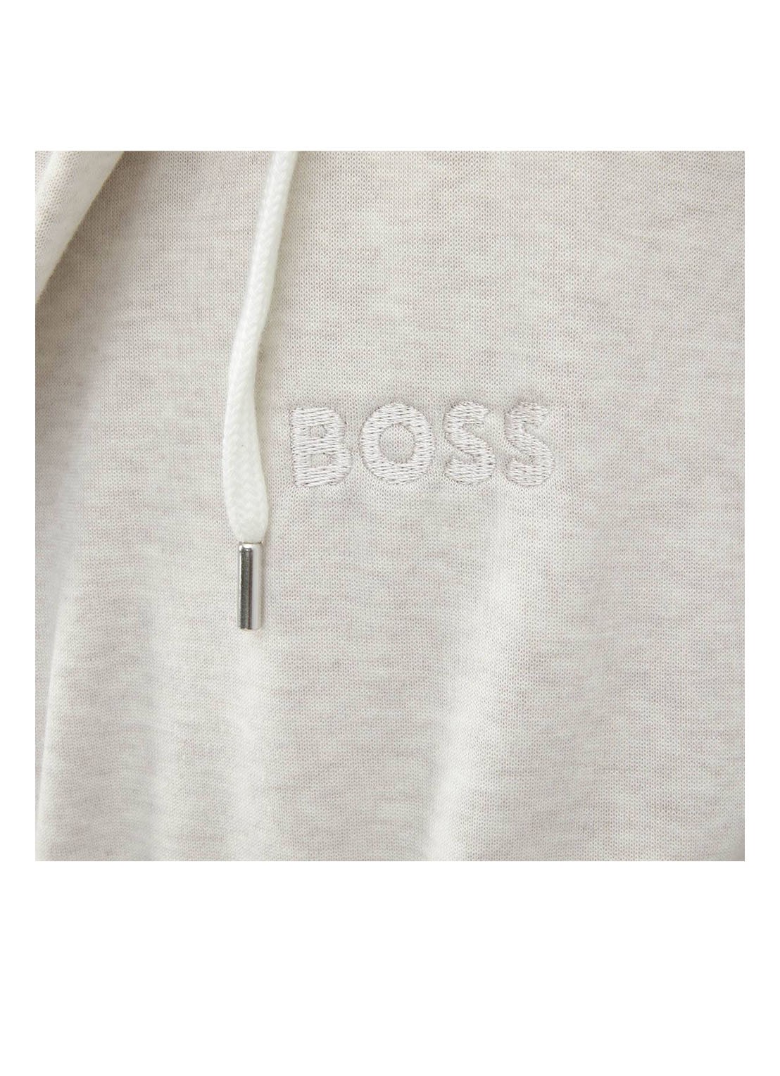 BOSS Sen badjas in katoenblend - 375g/m² - detail 3 donkerbeige