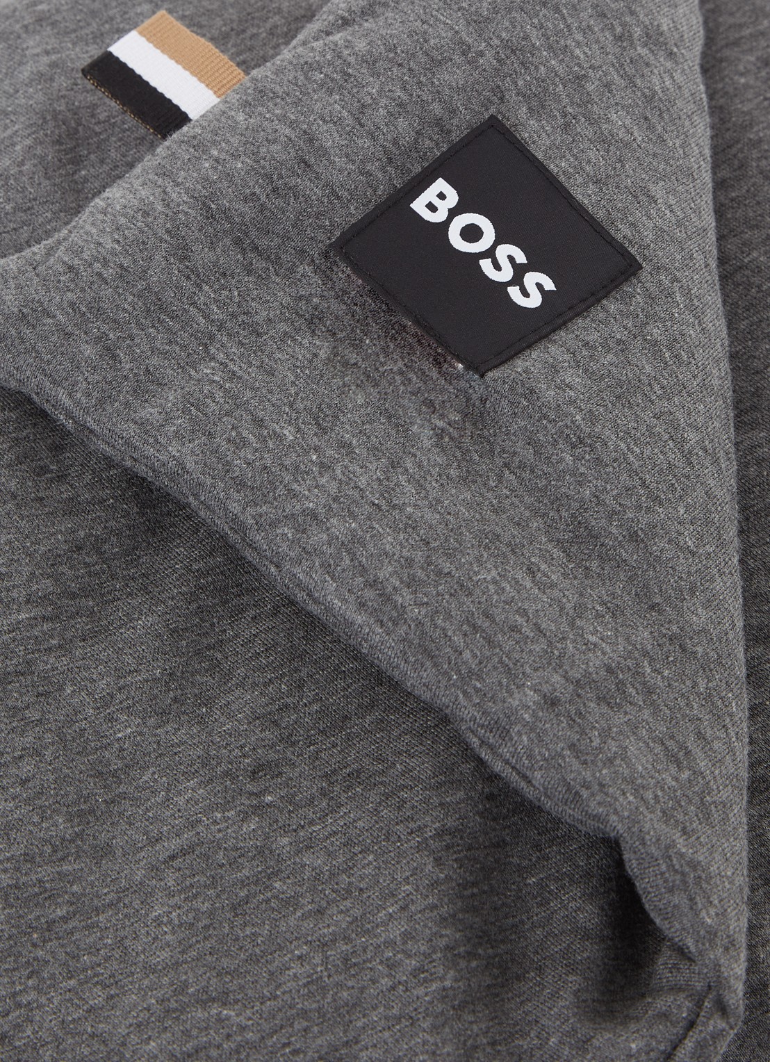 BOSS Sen bedsprei in katoenblend 90 x 200 cm  - detail 2 grijs