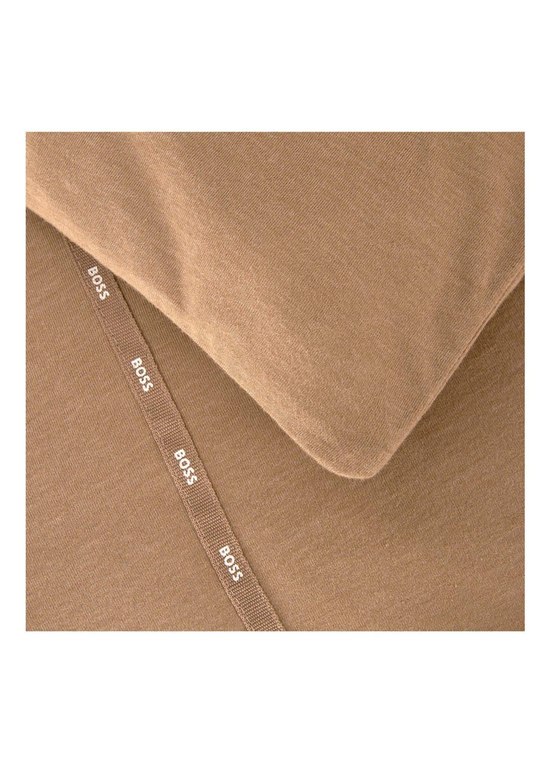 BOSS Sen dekbedovertrek in katoenblend - exclusief kussenslopen - detail 3 camel