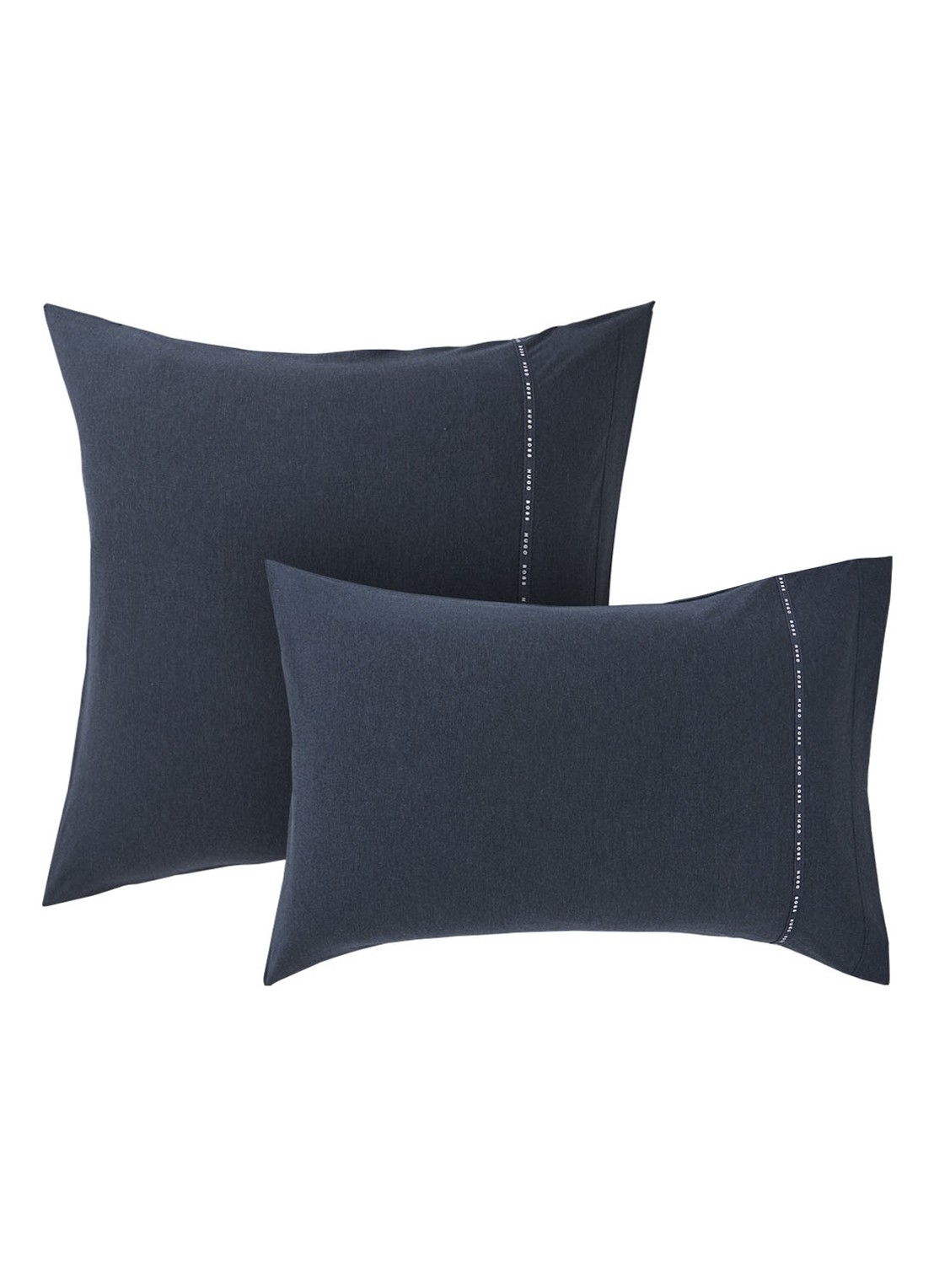 BOSS Sense kussensloop in katoenblend - voorkant 2 blauw