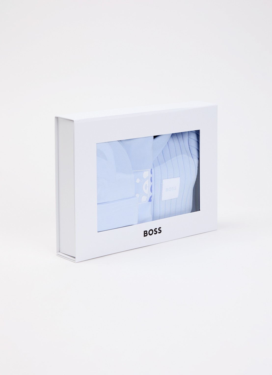 BOSS Set van babypak met muts en slab in giftbox 3-delig - detail 3 lichtblauw