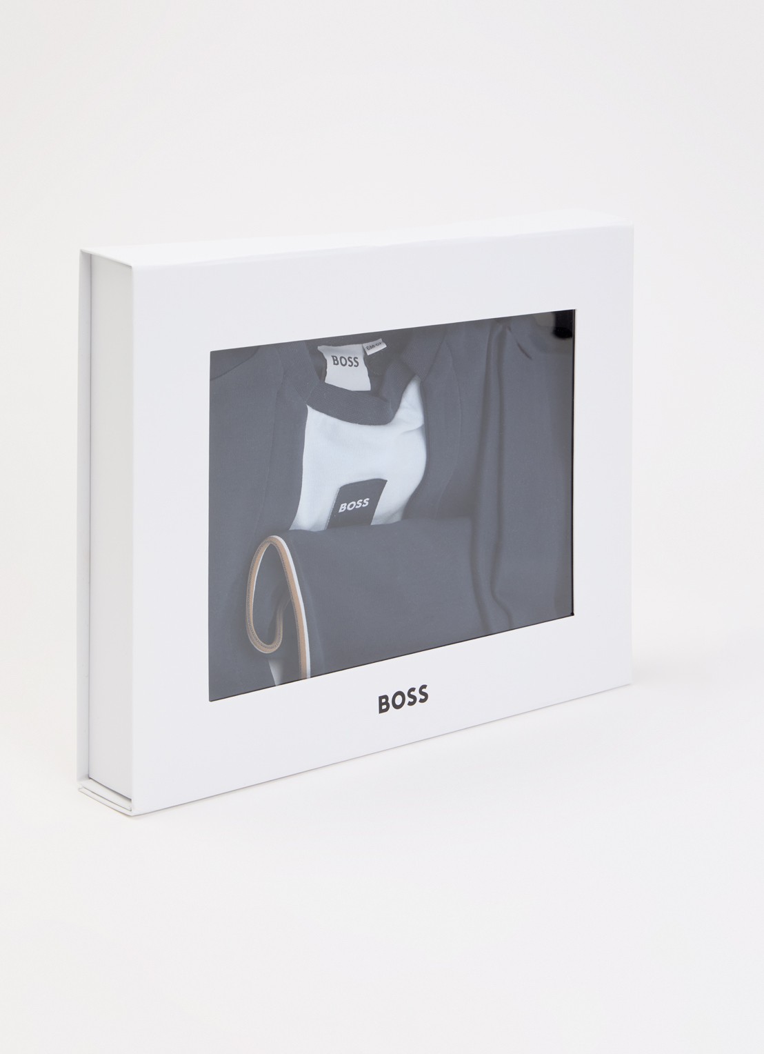 BOSS Set van babypak met muts en slab in giftbox 3-delig - detail 3 donkerblauw