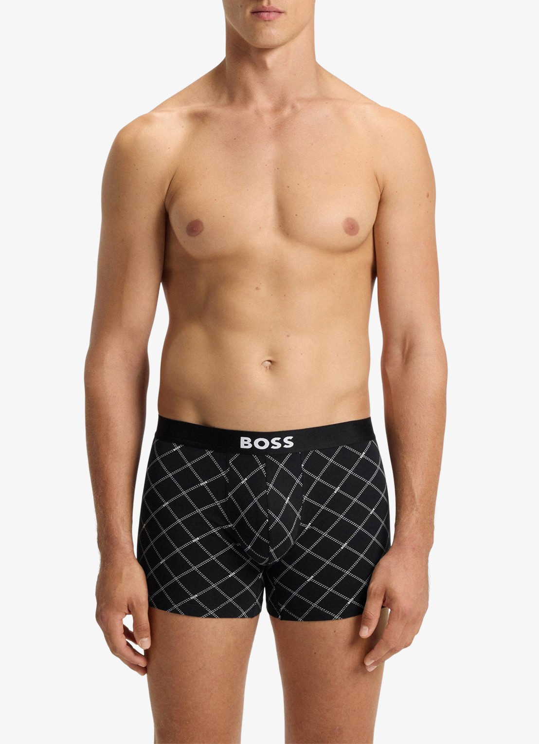 BOSS Set van drie boxershorts van stretchkatoen - voorkant 2 black-002 / zwart