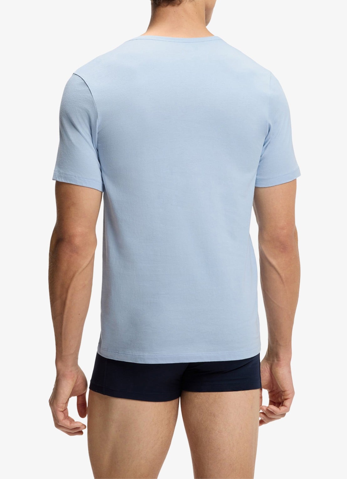 BOSS Set van drie katoenen T-shirts met logostiksel - achterkant rood