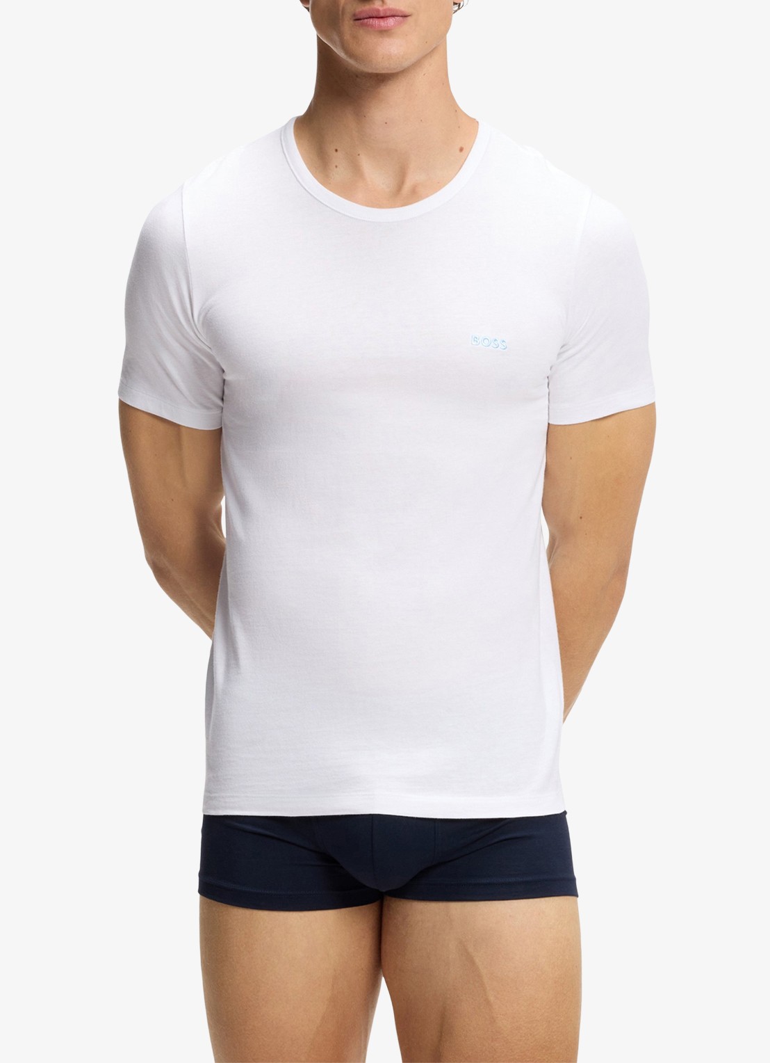 BOSS Set van drie katoenen T-shirts met logostiksel - detail 4 rood