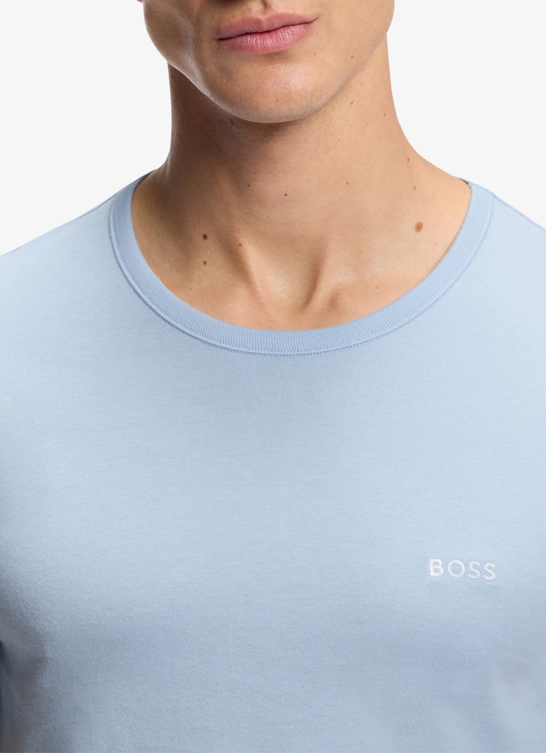 BOSS Set van drie katoenen T-shirts met logostiksel - detail 5 rood