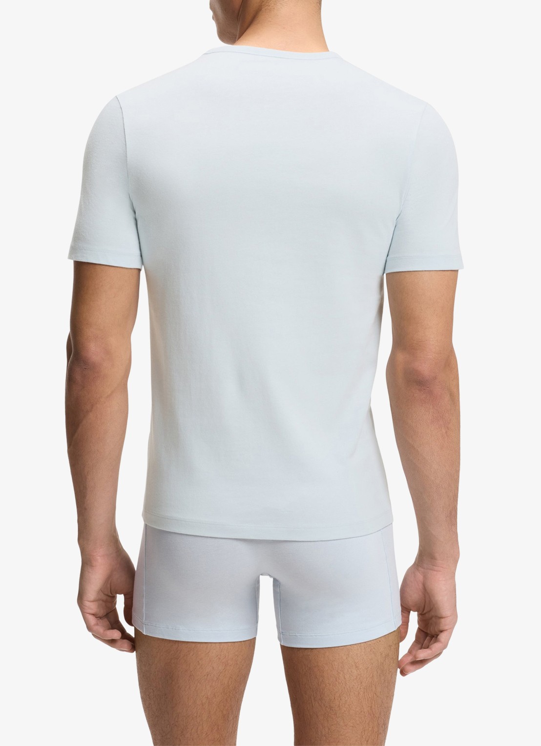 BOSS Set van drie katoenen T-shirts met logostiksel - achterkant roze