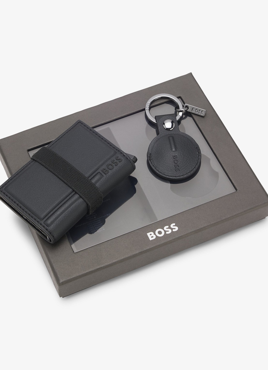 BOSS Set van pasjeshouder en sleutelhanger met logo - detail 2 zwart