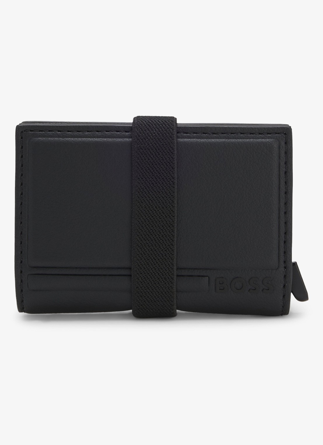 BOSS Set van pasjeshouder en sleutelhanger met logo - voorkant 3 zwart