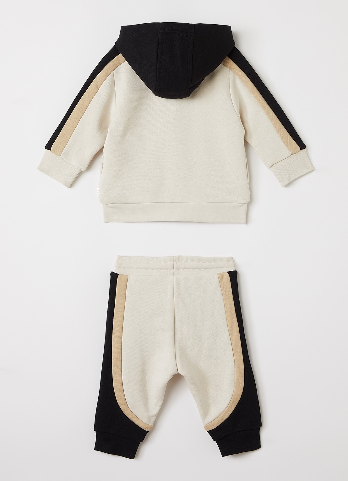 BOSS Set van sweatvest met joggingbroek 2-delig - voorkant 2 beige