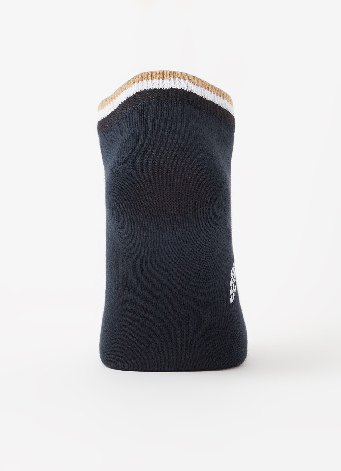 BOSS Set van twee paar enkelsokken met kenmerkend gestreepte boorden - voorkant 2 dark blue-403 / blauw