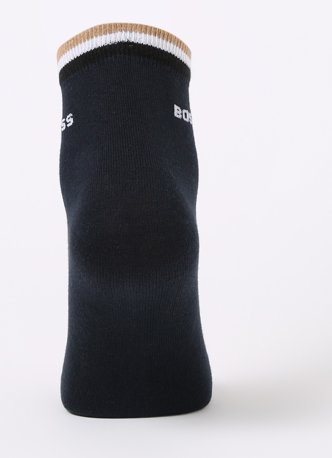BOSS Set van twee paar korte sokken met kenmerkend gestreepte boorden - voorkant 2 medium blue-425 / blauw