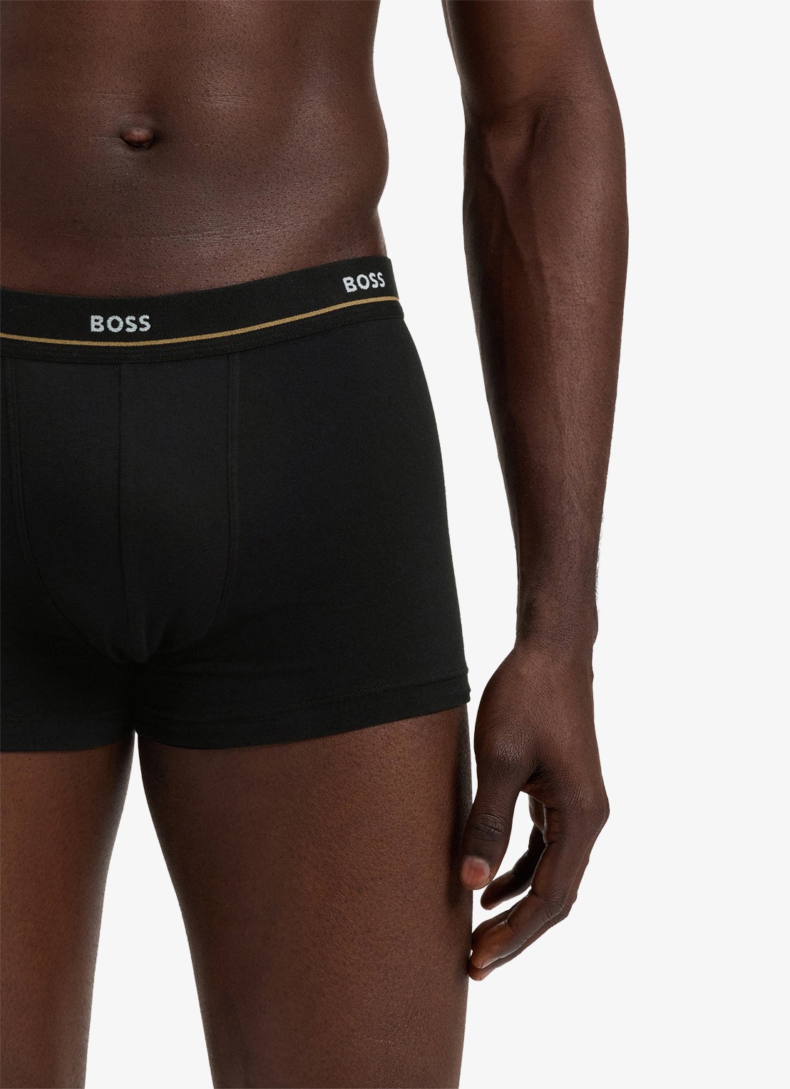BOSS Set van vijf korte boxershorts met logotailleband van stretchkatoen - detail 5 grijs