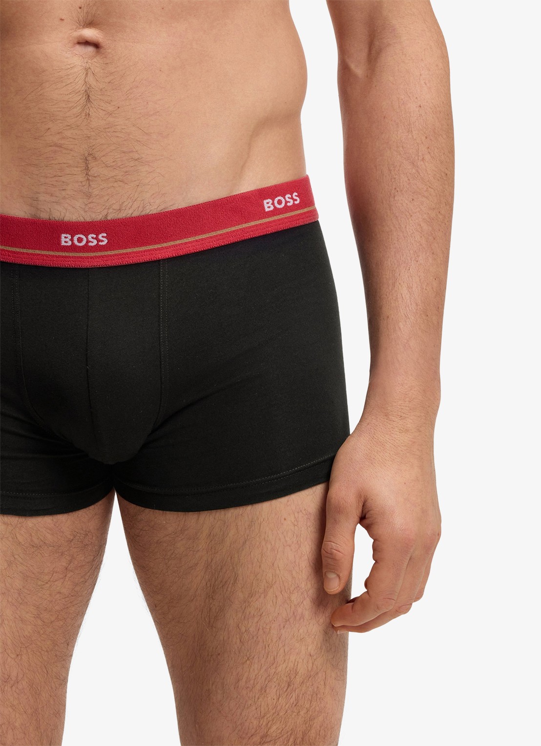 BOSS Set van vijf korte boxershorts met logotailleband van stretchkatoen - detail 2 open miscellaneous-963