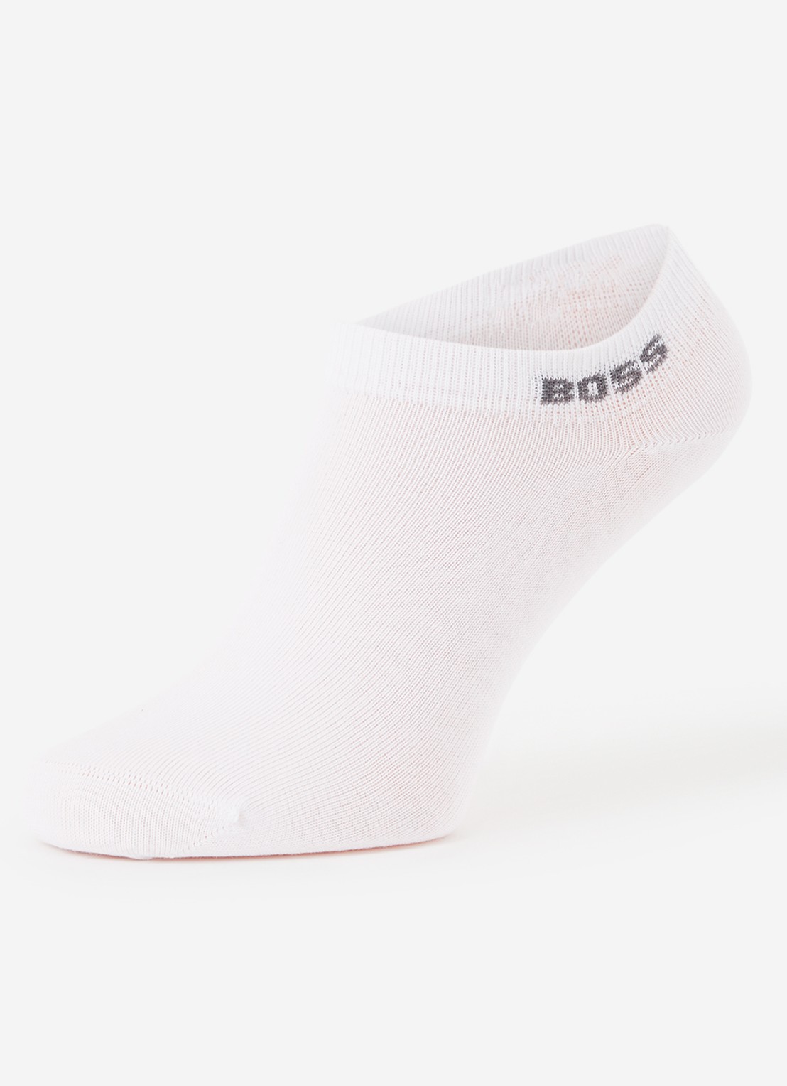 BOSS Set van vijf paar enkelsokken met logodetails - detail gebroken wit