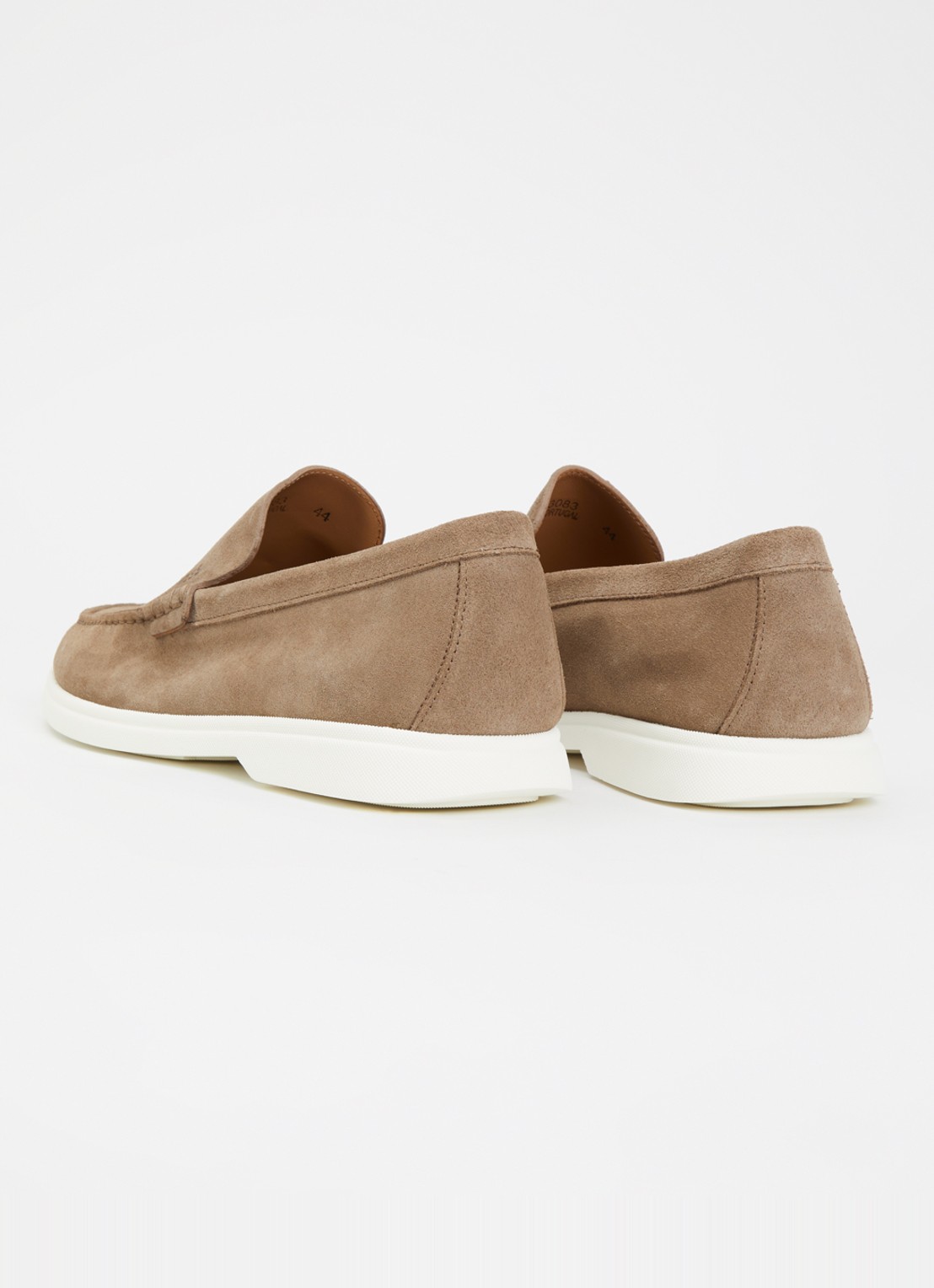BOSS Sienne loafer van suède - achterkant 5 lichtbruin
