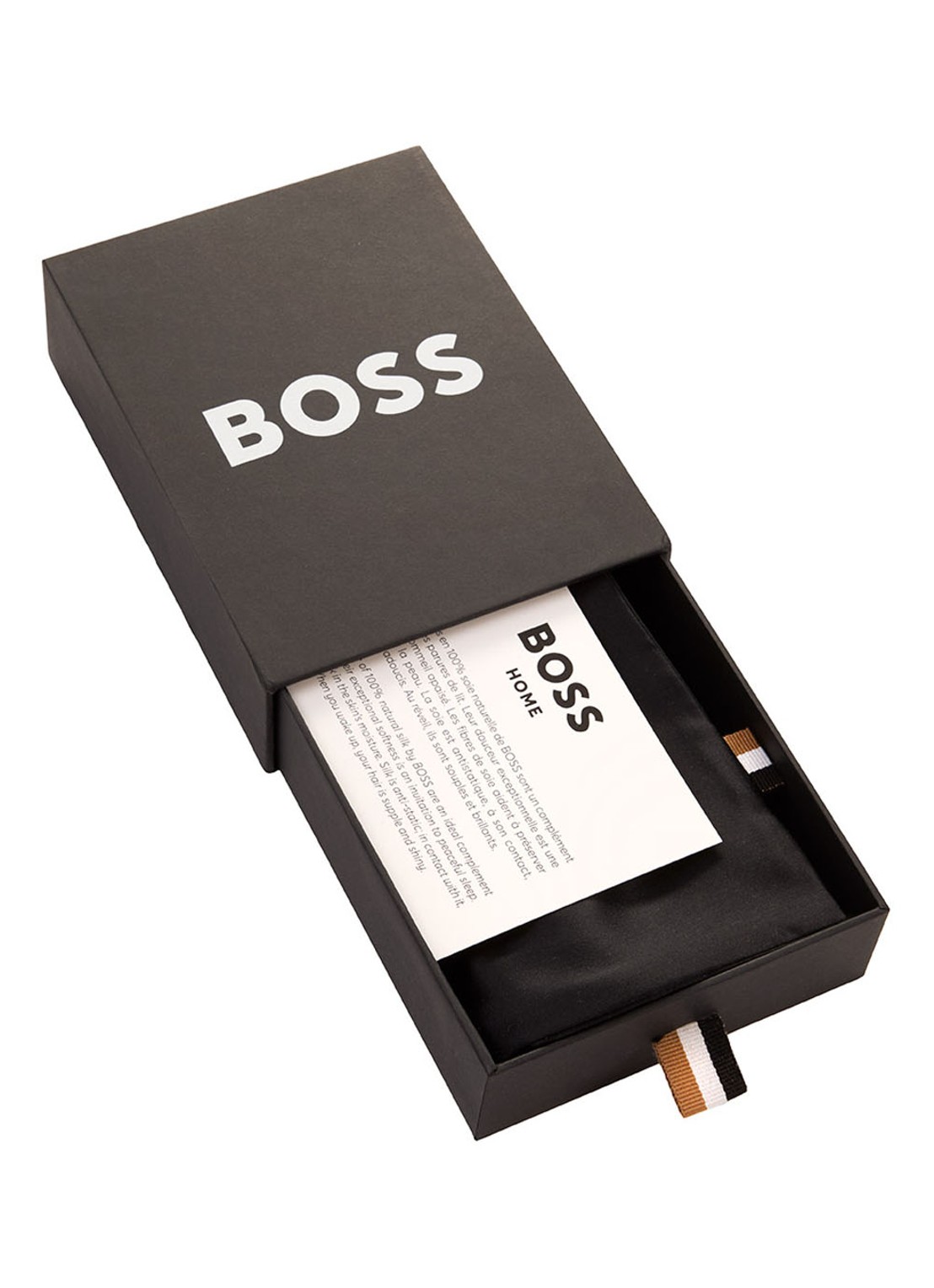 BOSS Silkham kussensloop van zijde - detail 7 zwart