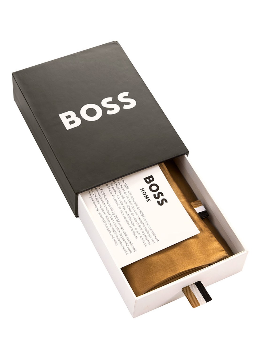 BOSS Silkham kussensloop van zijde - detail 7 camel