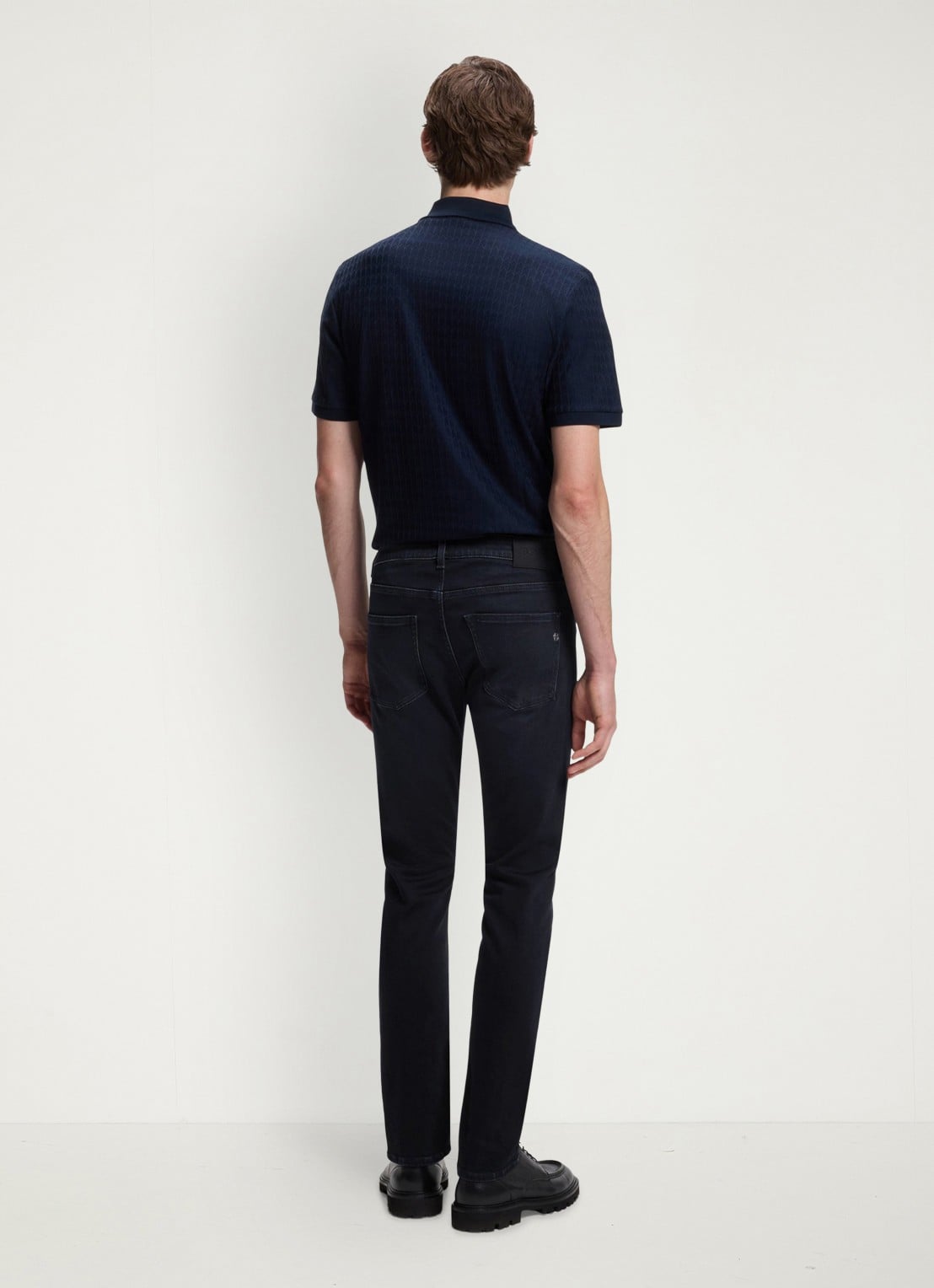 BOSS Skinny jeans met donkere wassing - achterkant navy-411 / blauw