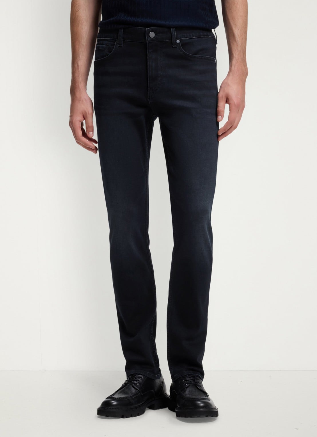 BOSS Skinny jeans met donkere wassing - detail 2 navy-411 / blauw