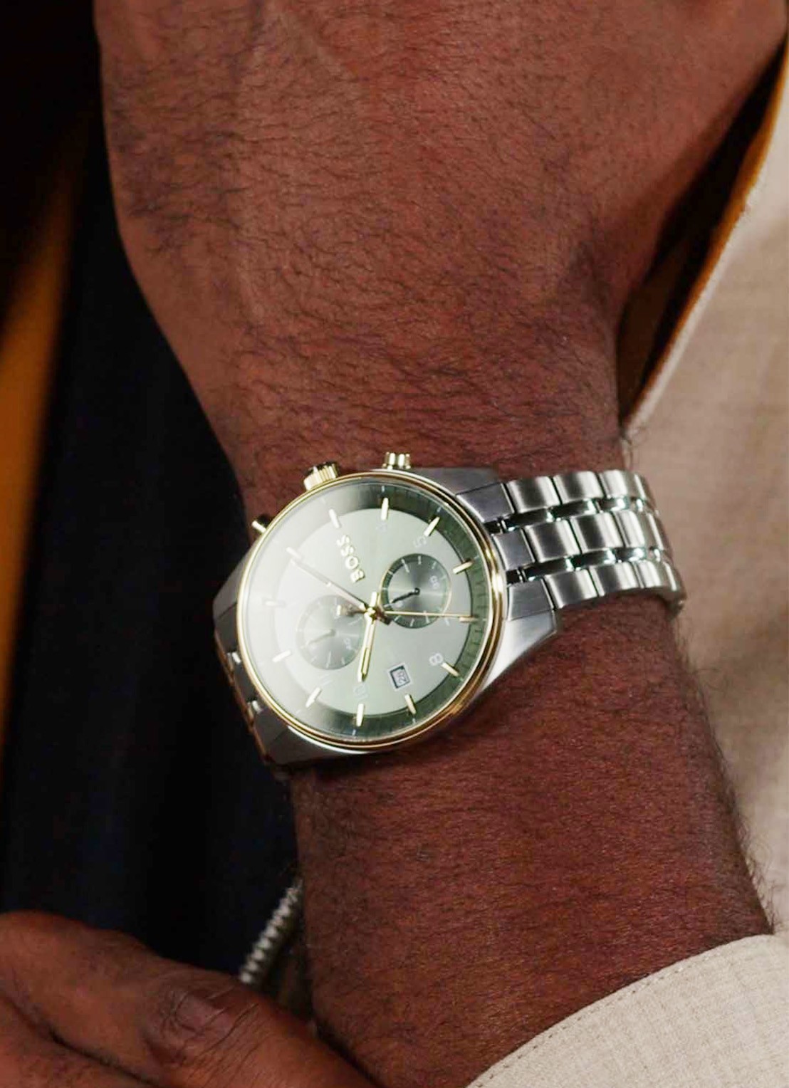 BOSS Skytraveller horloge HB1514195 - voorkant 4 zilver