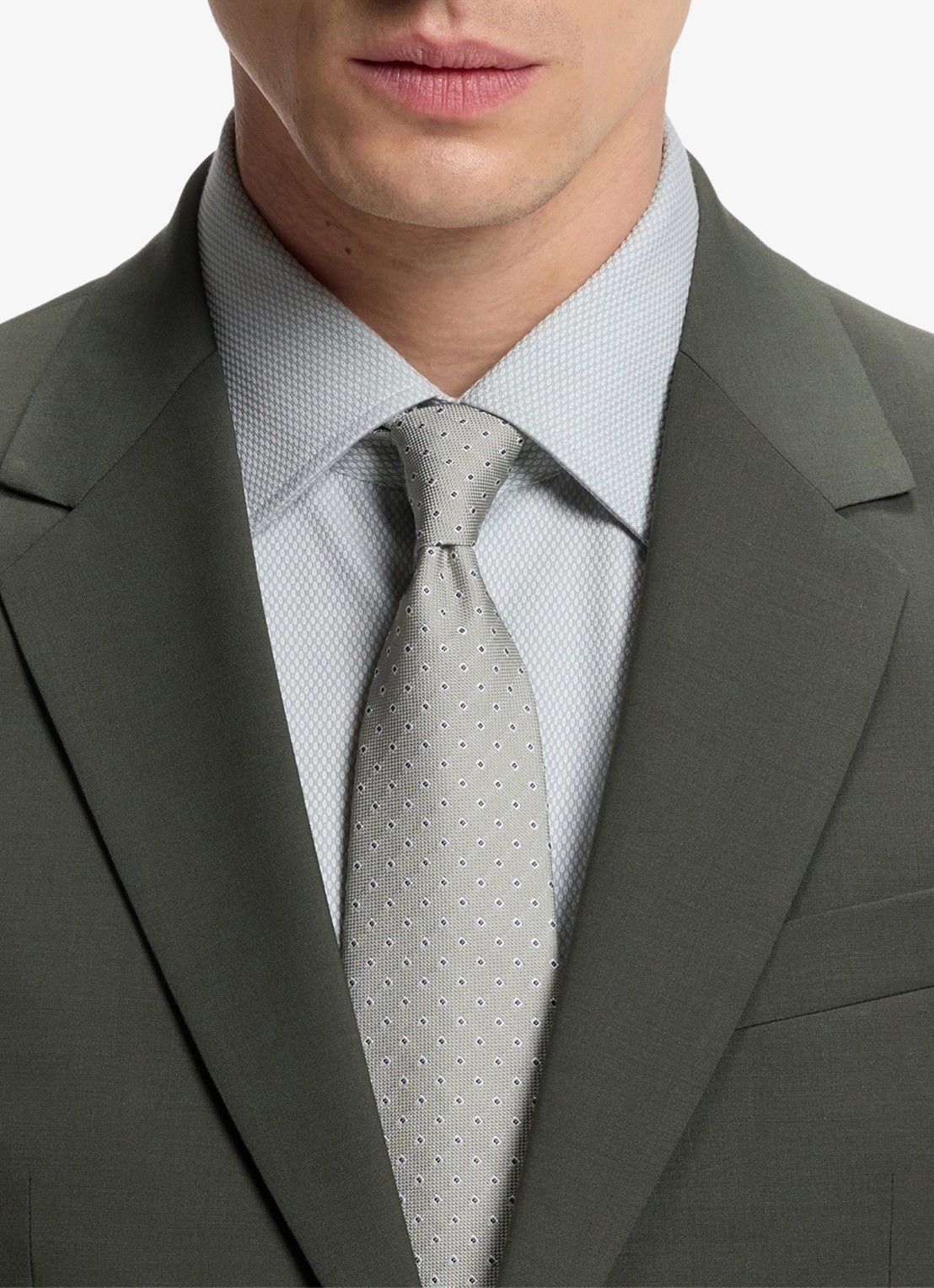 BOSS Slim fit 2-delig pak in wolblend - detail 5 donkergroen