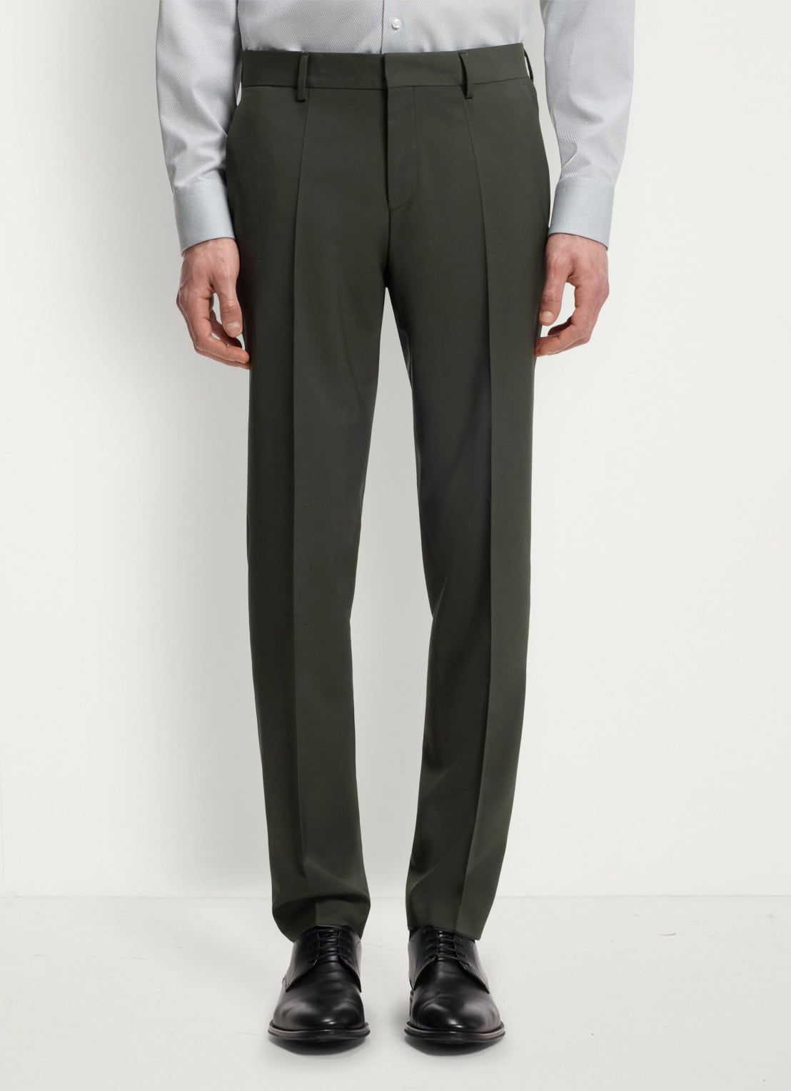 BOSS Slim fit 2-delig pak in wolblend - detail 6 donkergroen