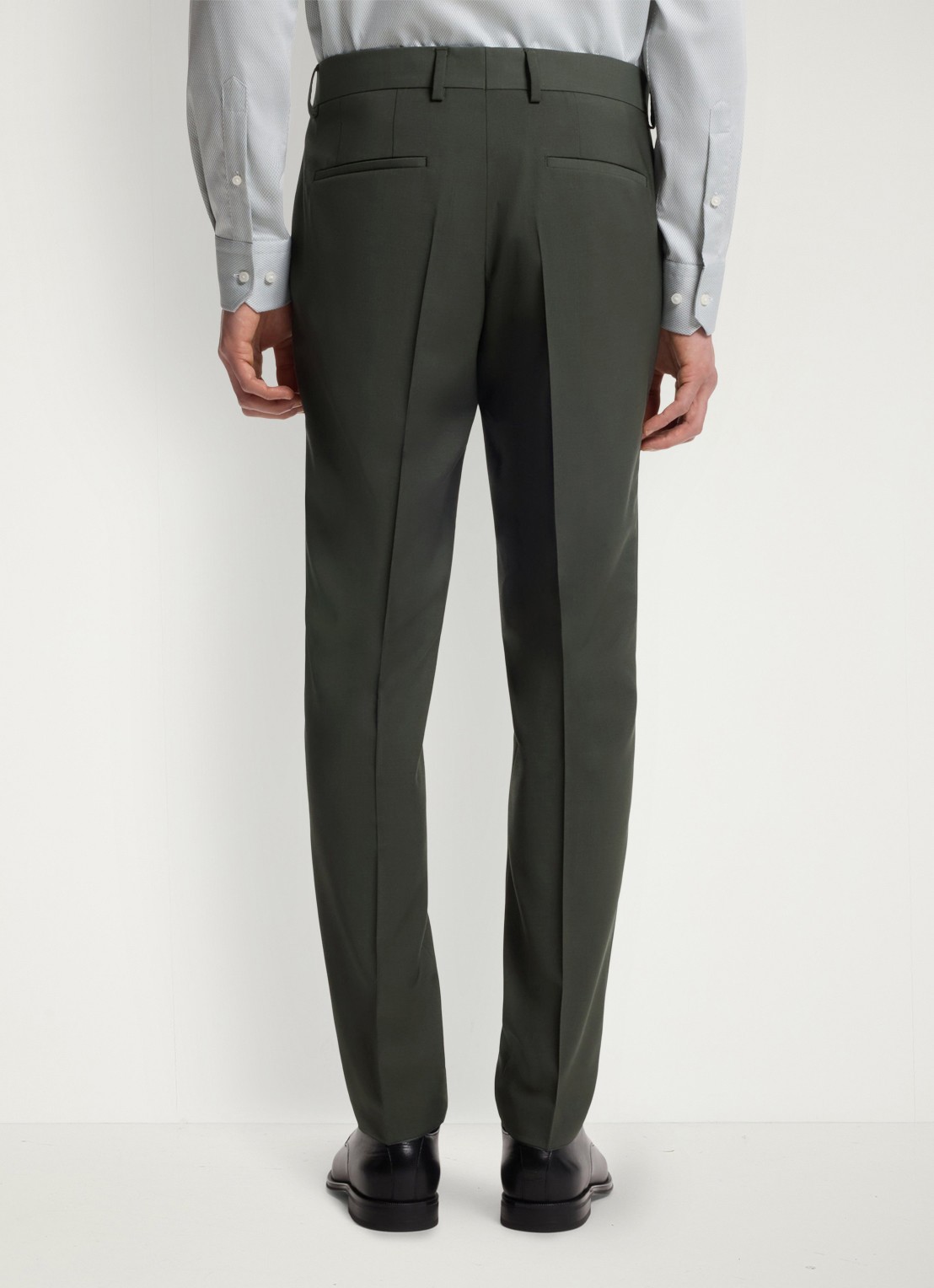 BOSS Slim fit 2-delig pak in wolblend - detail 7 donkergroen