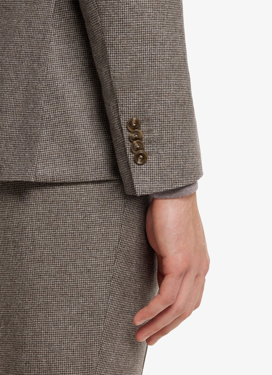 BOSS Slim fit 2-delig pak met klepzakken - detail 3 dark brown-209 / bruin