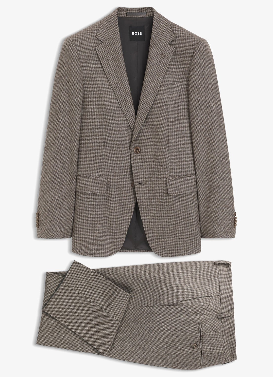 BOSS Slim fit 2-delig pak met klepzakken - voorkant dark brown-209 / bruin