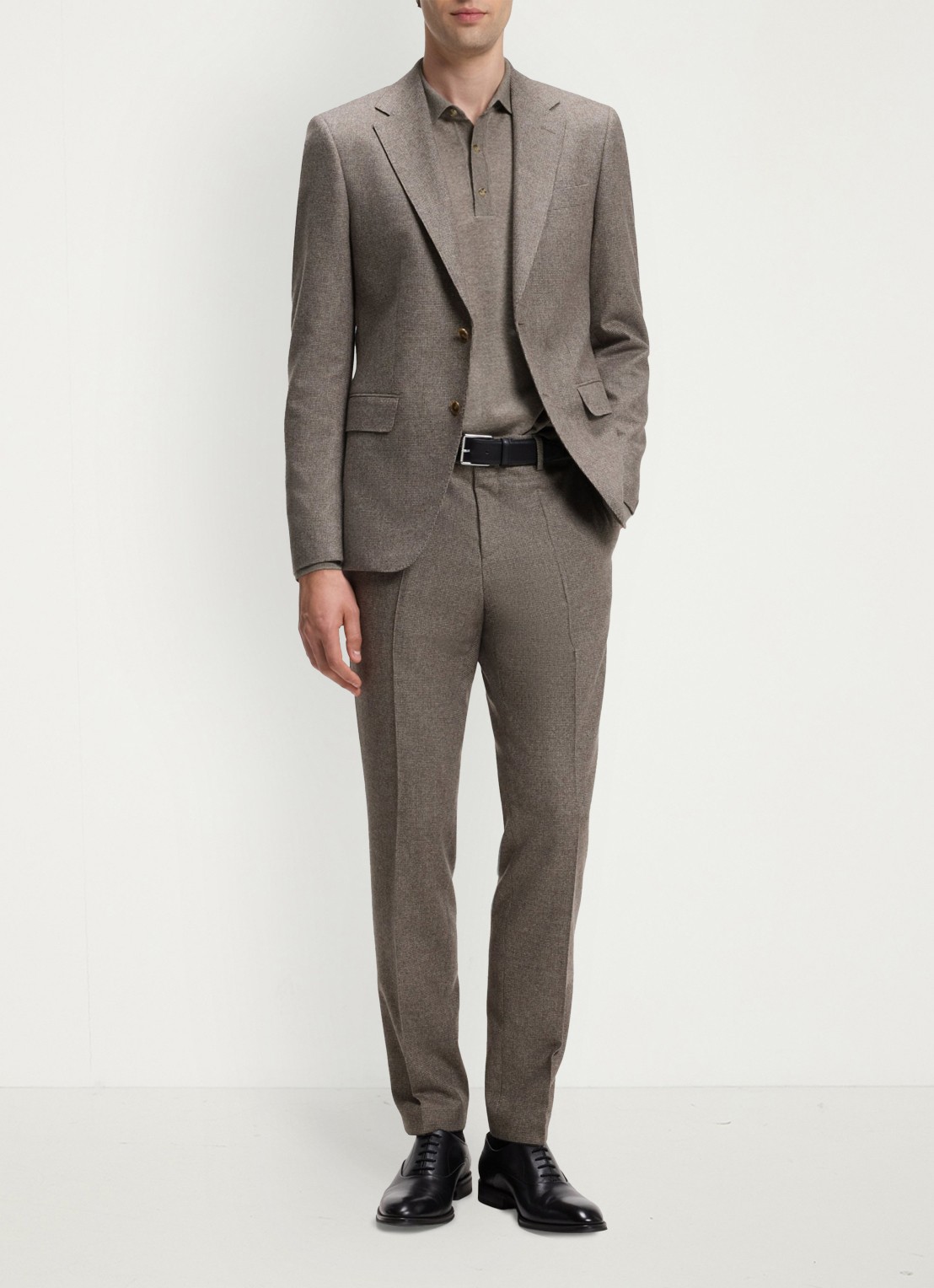 BOSS Slim fit 2-delig pak met klepzakken - voorkant 6 dark brown-209 / bruin