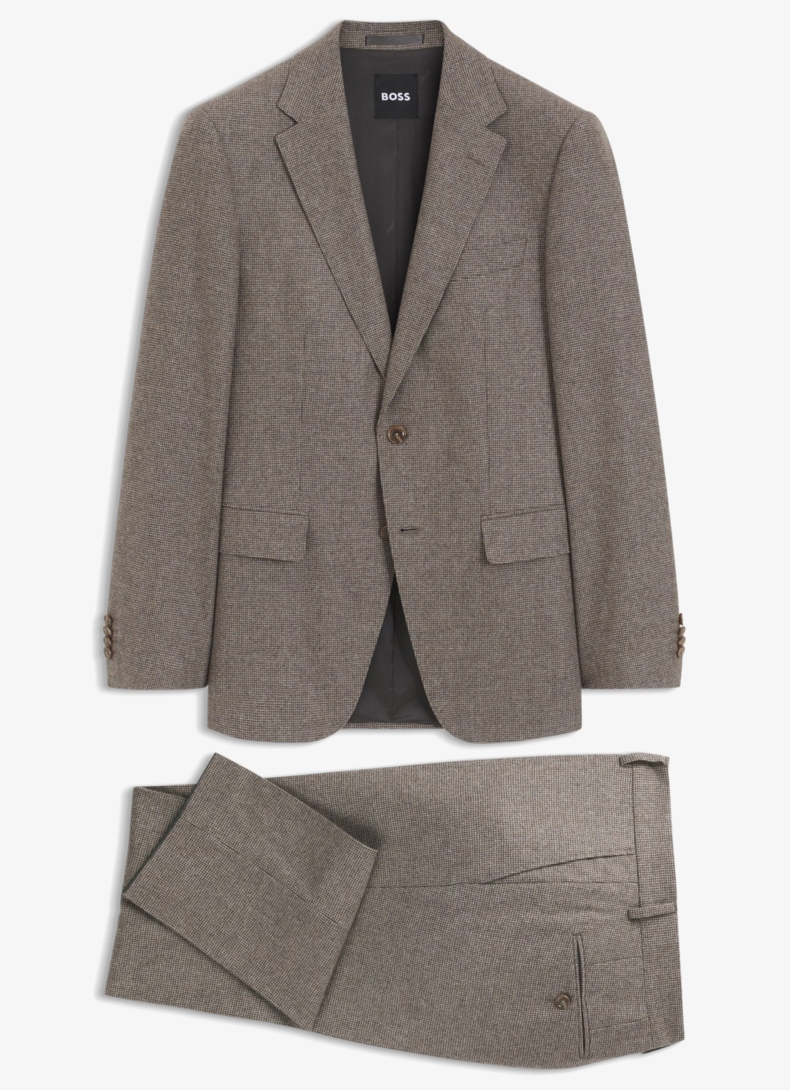 BOSS Slim fit 2-delig pak met klepzakken - voorkant 7 dark brown-209 / bruin