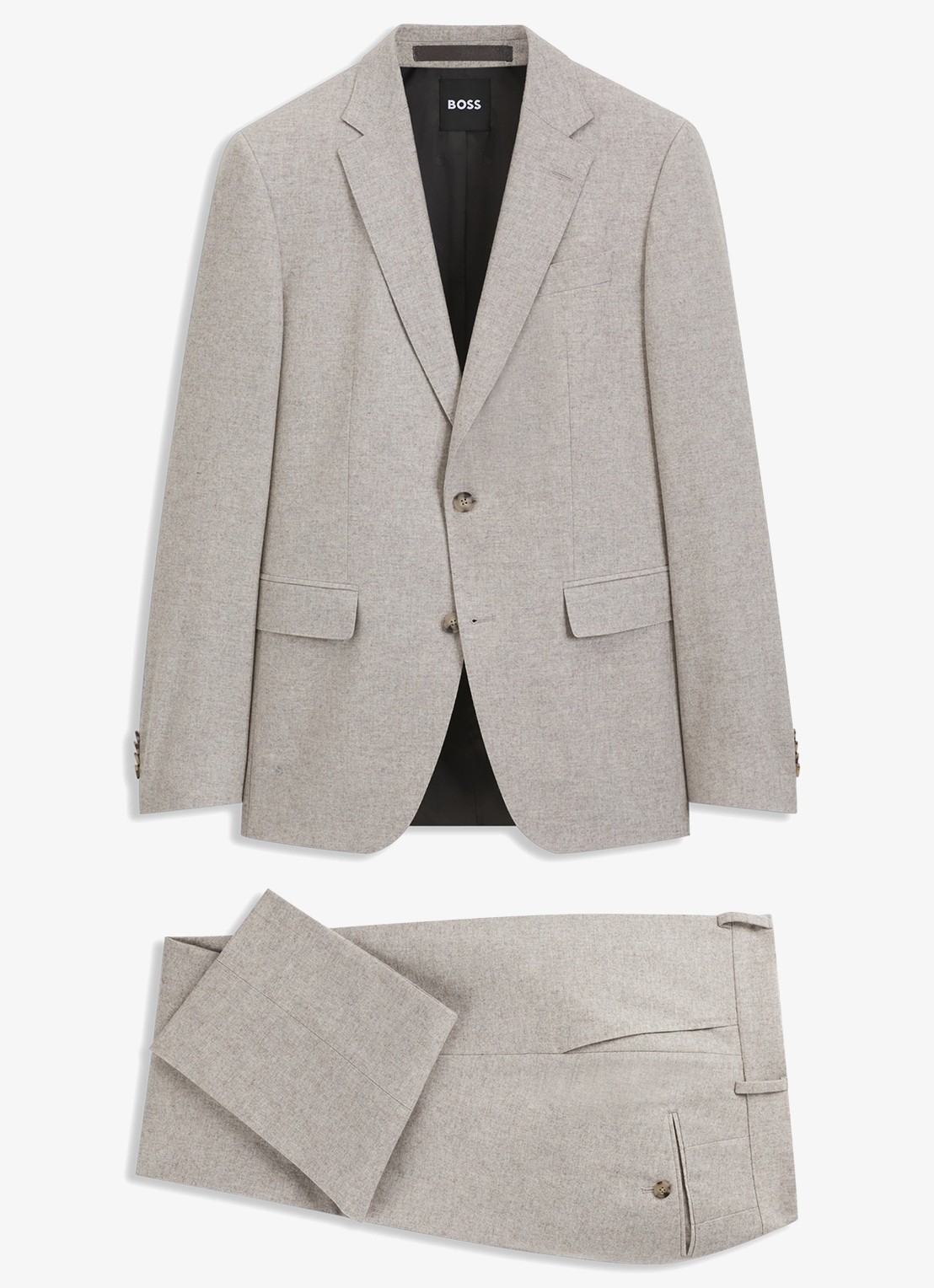 BOSS Slim fit 2-delig pak met klepzakken - voorkant open brown-240 / bruin