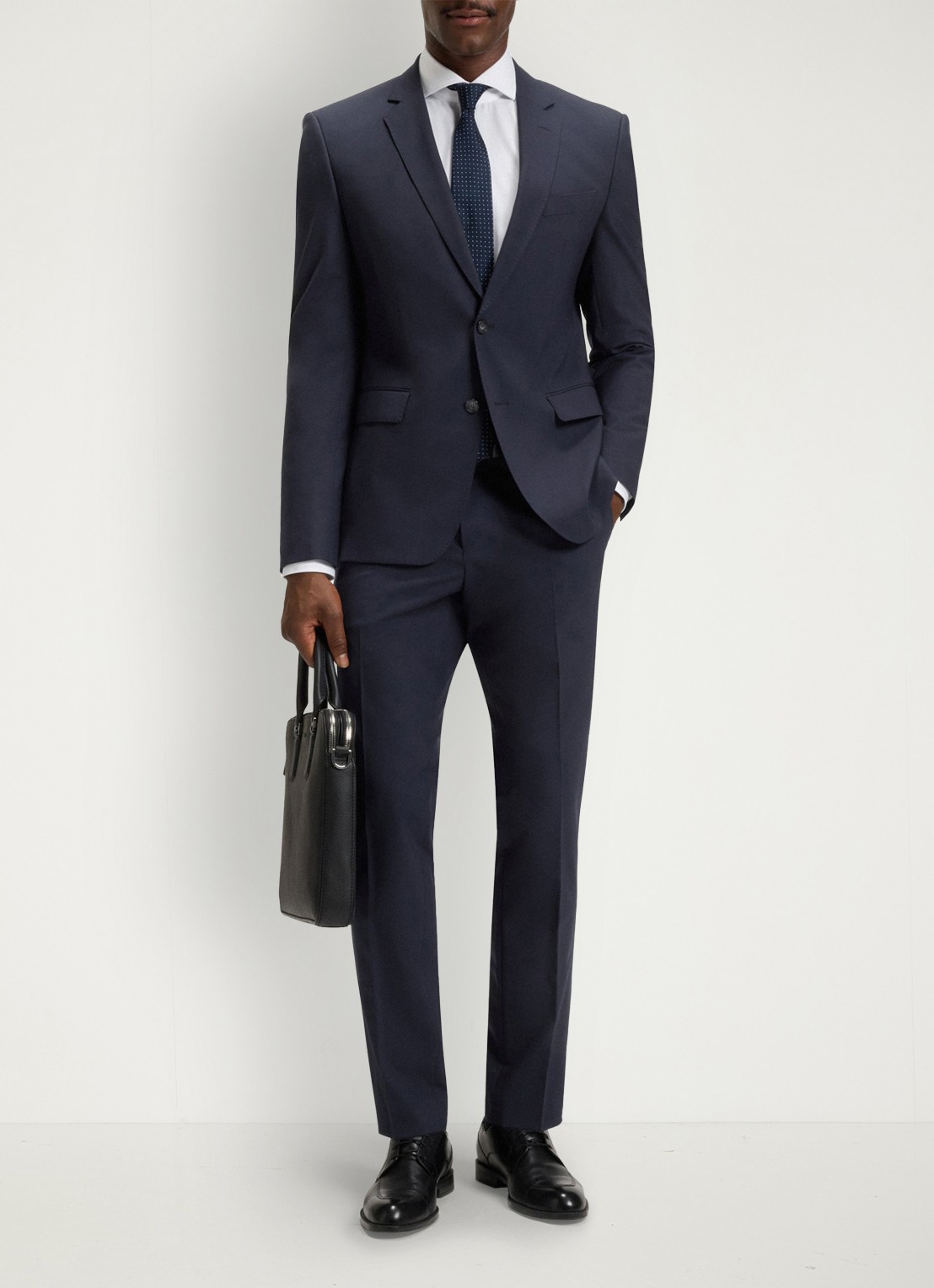 BOSS Slim fit 2-delig pak van scheerwol - detail 4 donkerblauw