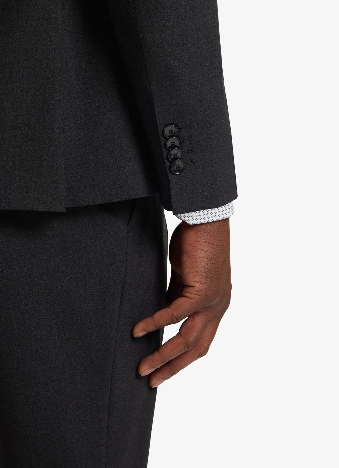 BOSS Slim fit 2-delig pak van scheerwol - detail 6 donkergrijs