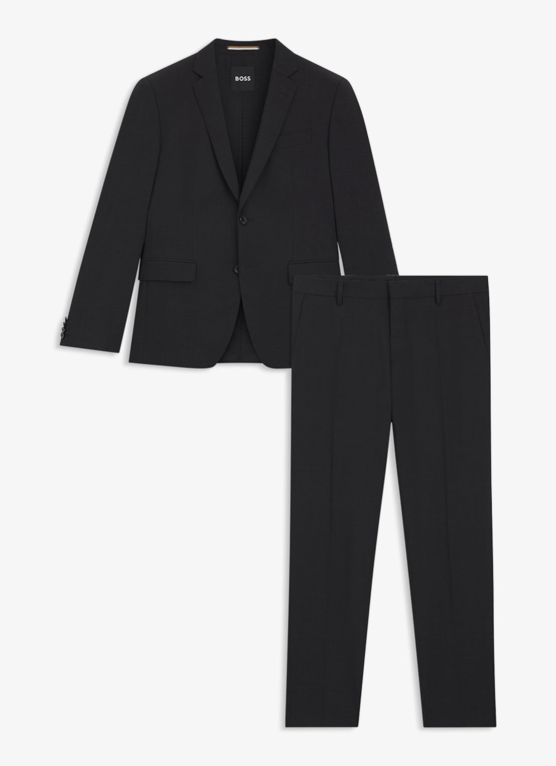 BOSS Slim fit 2-delig pak van scheerwol - voorkant donkergrijs