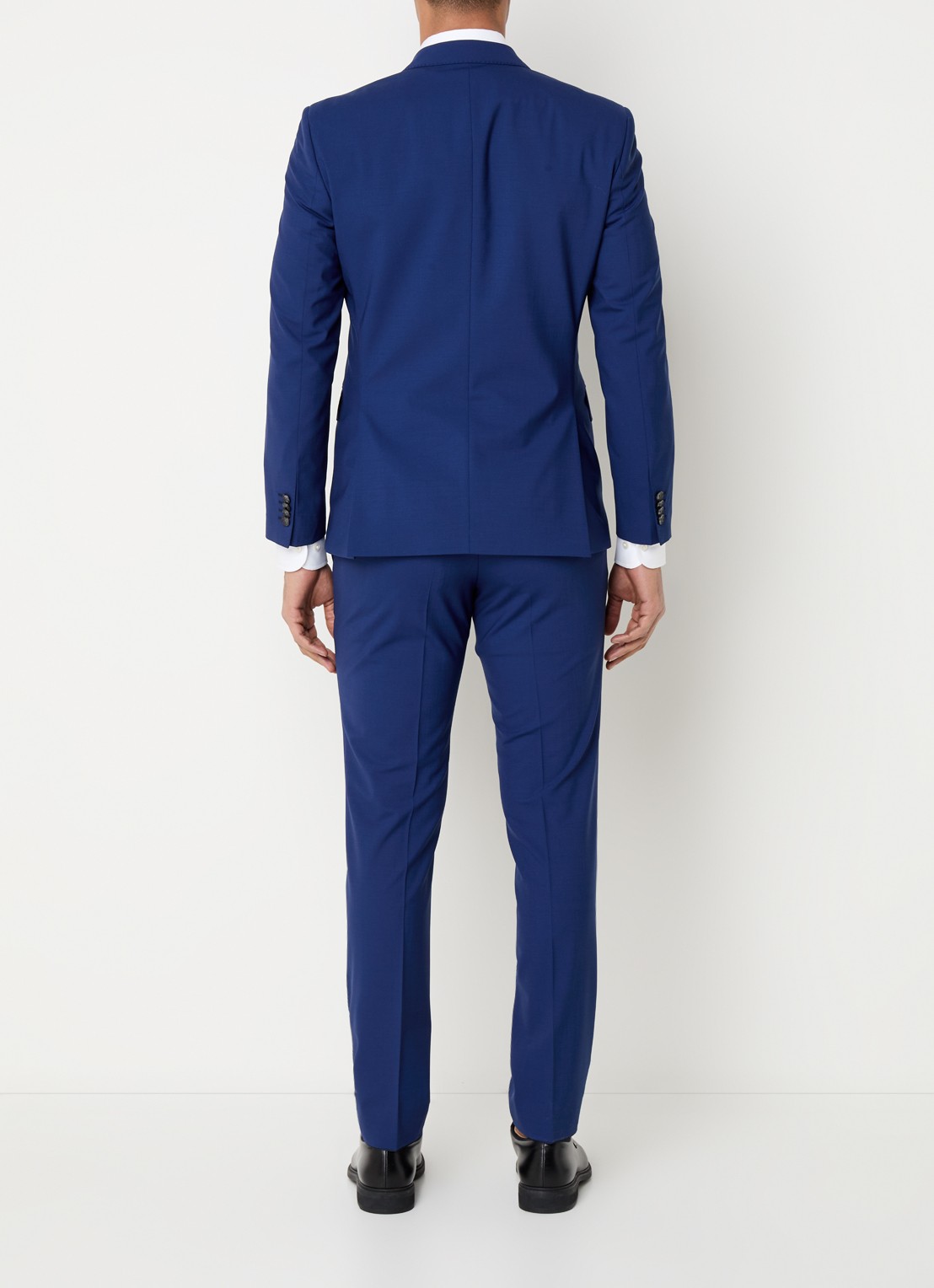 BOSS Slim fit 2-delig pak van scheerwol - achterkant 4 royalblauw