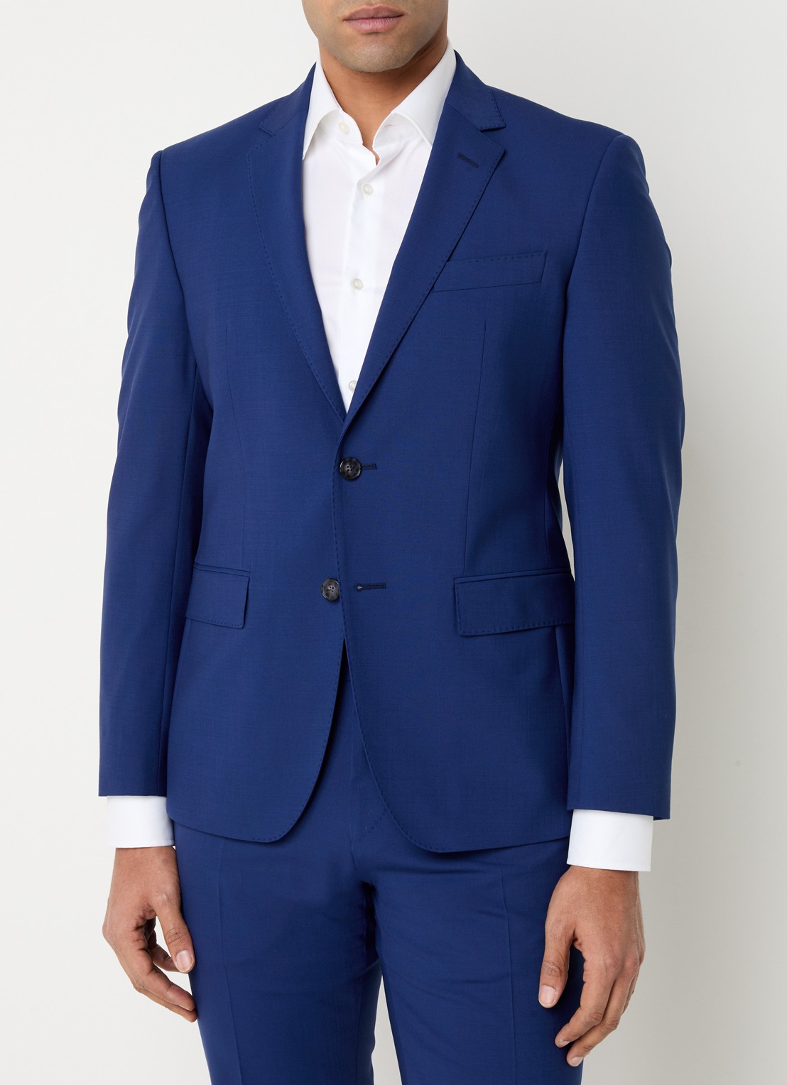 BOSS Slim fit 2-delig pak van scheerwol - detail 9 royalblauw