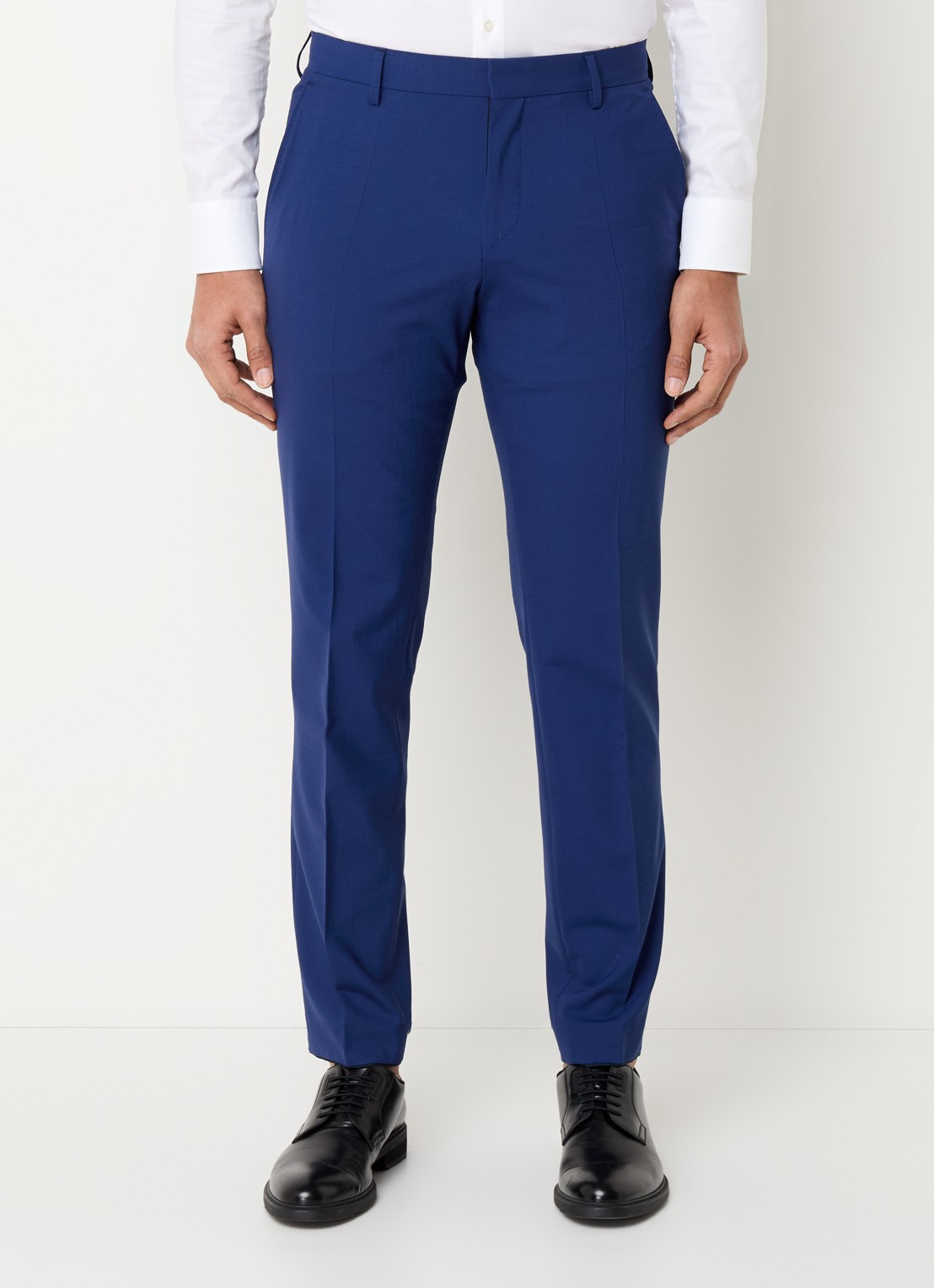 BOSS Slim fit 2-delig pak van scheerwol - voorkant 3 royalblauw