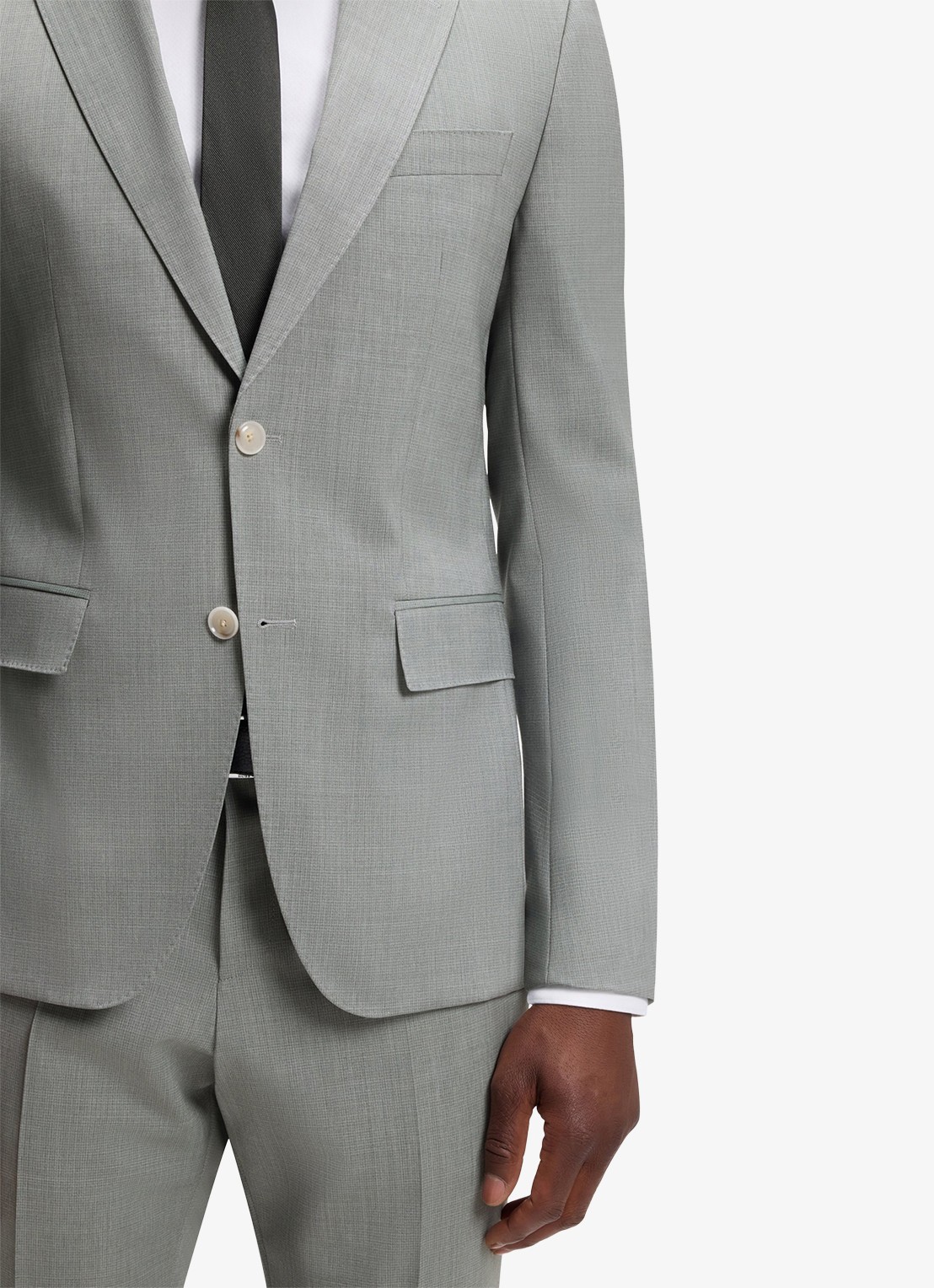 BOSS Slim fit 2-delig pak van wol - detail 5 dark beige-254 / beige